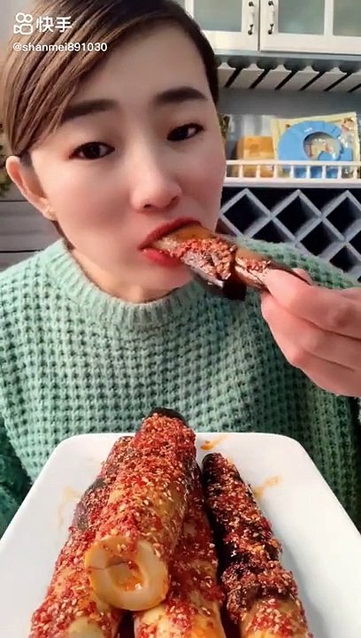 Asmr Eating Bamboo Shoot Spicy With Hot Chili   Mukbang Food [Real Sound] 