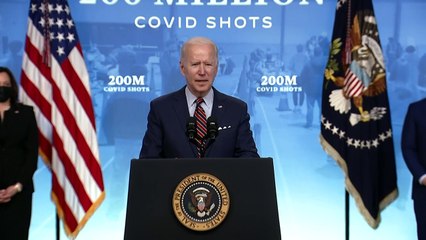 Biden celebra logro "asombroso" de 200 millones de vacunas administradas en EEUU