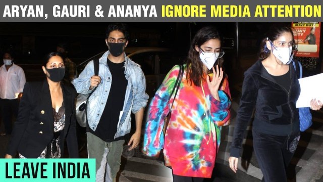 Aryan Khan, Gauri Khan, Ananya And Her Mom Leave India | Avoid Paparazzi Attention