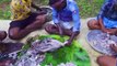 OCTOPUS COOKING  EATING  Big Size Octopus fry  Seafood Recipe Cooking in Village_480p