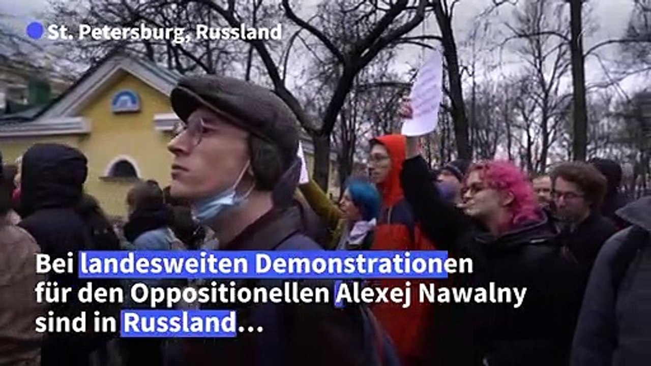 Proteste von Nawalny-Anhängern in Russland - zahlreiche Festnahmen