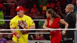 Stephanie McMahon slapped John Cenna lTeam Cena vs Team Authority Survivor Series contract signing Raw