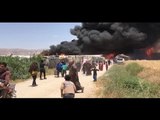 حريق هائل في مخيم للنازحين السوريين في قب الياس