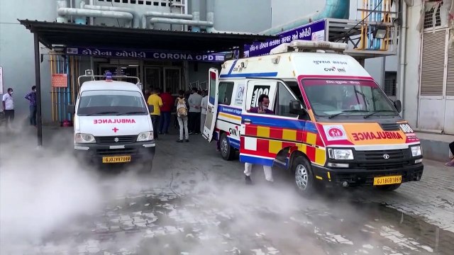 Hospitals in Indian state of Gujarat are flooded with Covid-19 patients as country faces record daily spike of cases