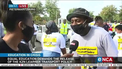 Equal Education protests over learner transport policy