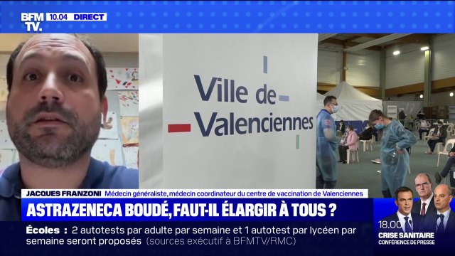 AstraZeneca: le médecin Jacques Franzoni, coordinateur du centre de vaccination de Valenciennes, estime qu'il y a un problème d'informations et de pédagogie au niveau de certains patients