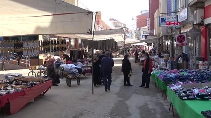 EDİRNE KEŞAN'DA 3 GÜNLÜK KISITLAMA ÖNCESİ HALK PAZARI BUGÜN KURULDU