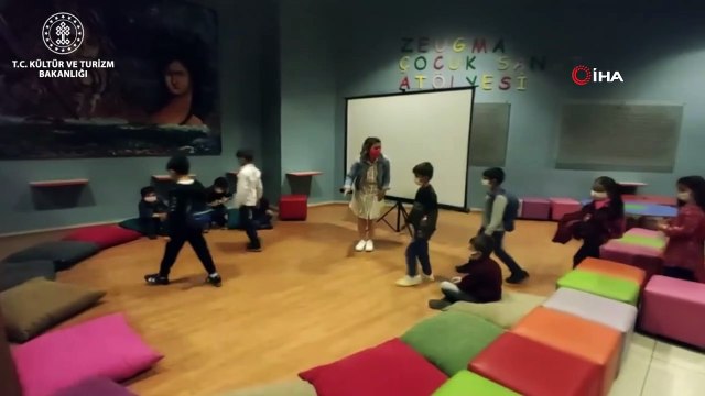 Minik arkeologlar Zeugma Mozaik Müzesi'nde