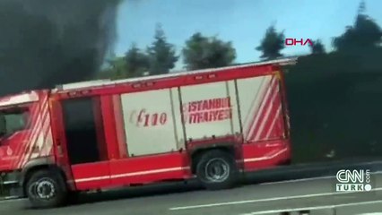 Riva Kuzey Marmara Otoyolu'nda kamyonet yangını