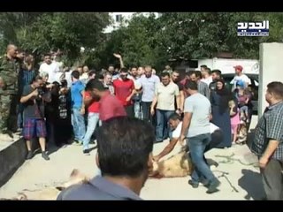 استقبال حاشد للجندي صهيب العمر الذي اصيب في عرسال! - عصام رجب