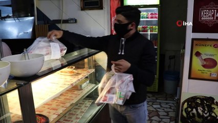 Lokantada başladığı “askıda yemek” projesini evlere taşıdı