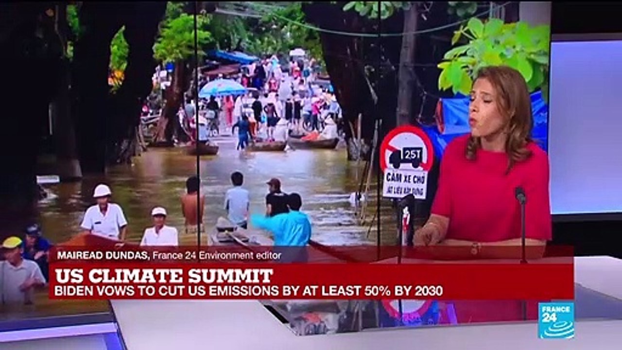 US pledges to halve its emissions by 2030 in renewed climate fight