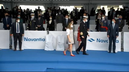 La princesa Leonor amadrina el primer submarino cien por cien español