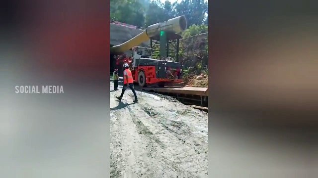 Sandvik Mining and Rock Heavy Machinery loading on to a Truck | Heavy Machinery Transportation India