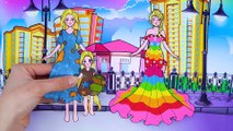 Paper Dolls Dress Up - Costume Rapunzel Daughter and Mother LV Dress - Barbie Story & Crafts