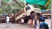 Kerala Timber lorry overloaded | Extreme Timber truck driving | TATA 407 timber truck struggling duto overloaded timber logs