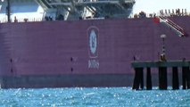 Türkiye'nin ilk doğalgaz depolama gemisi Ertuğrul Gazi, Hatay'da