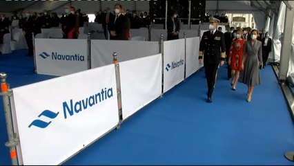 Los reyes presiden la ceremonia de puesta a flote del submarino S-81