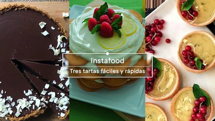 TRES RECETAS para hacer TARTAS FÁCILES Y RÁPIDAS