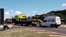 Fiorino e caminhão se envolvem em colisão na BR-277, em Santa Tereza do Oeste