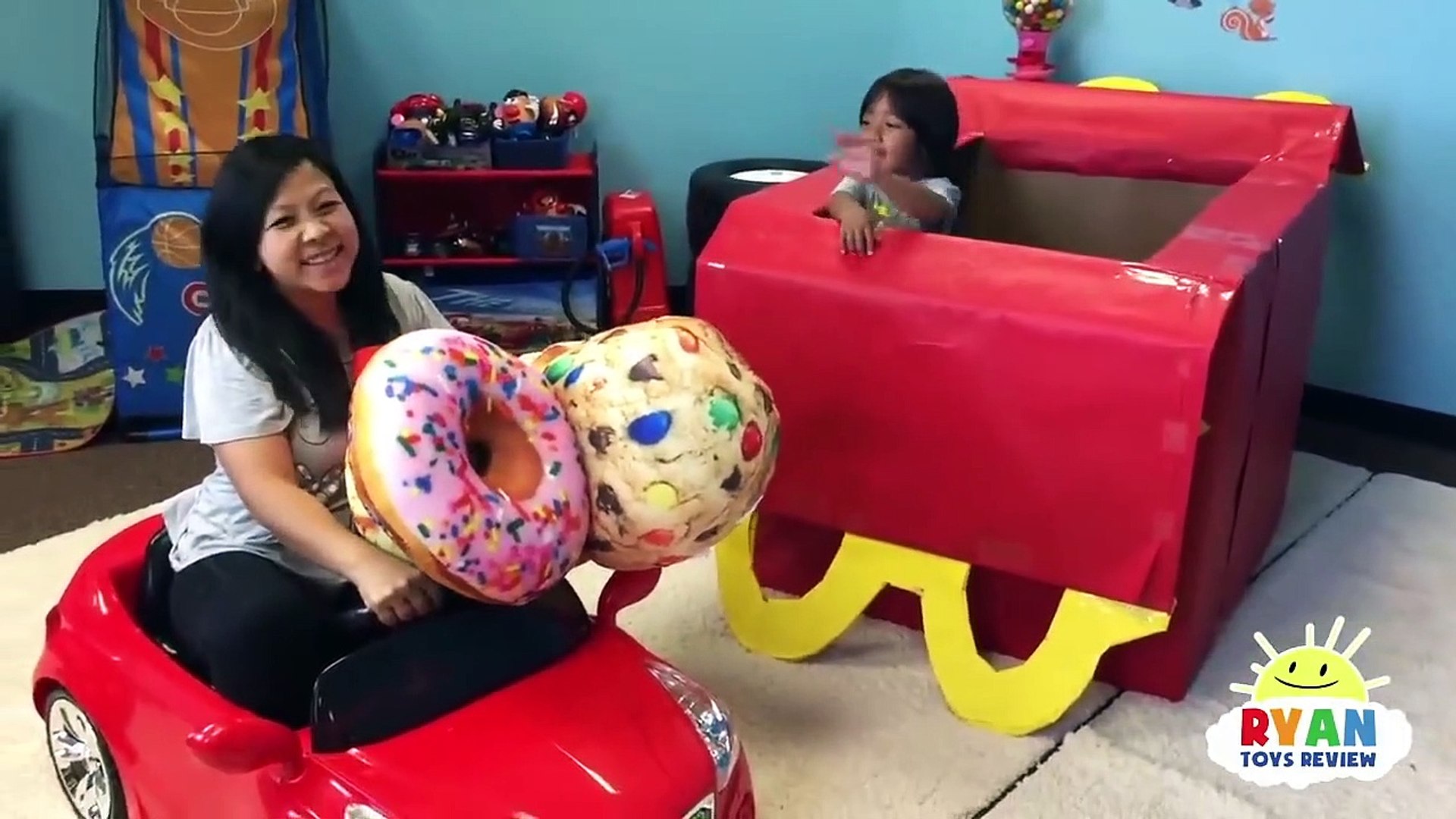 Ryan toysreview store mcdonald's drive thru