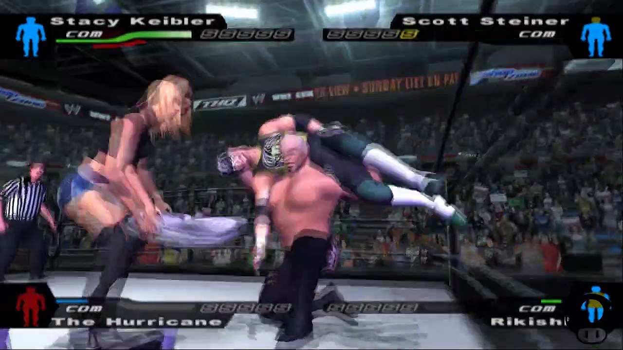 Here Comes the Pain Stacy Keibler(ovr 100), The Hurricane vs Scott Steiner, Rikishi (3)