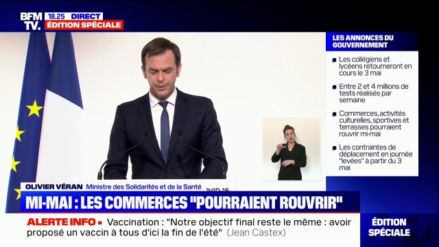 Olivier Véran : Encore aujourd'hui, près de 50.000 Français ont été vaccinés avec AstraZeneca