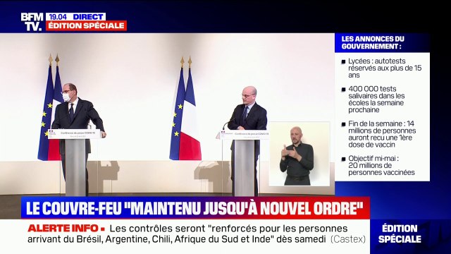 Jean-Michel Blanquer: À ce stade, nous n'avons pas prévu de demander un test négatif pour faire un examen