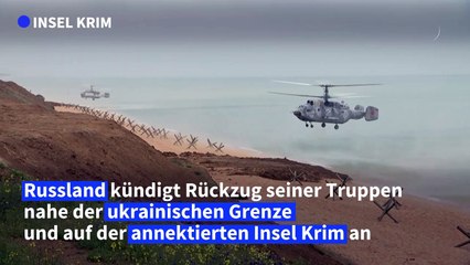 Russland kündigt Rückzug seiner Truppen von ukrainischer Grenze an