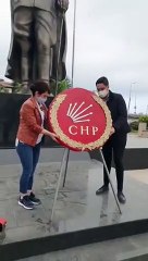 CHP'den çelenkli 23 Nisan protestosu