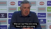 Ancelotti reveals he thought ESL plans were 'a joke'