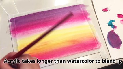 Simple Acrylic Sunset Painting For Beginners