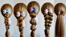 5 Easy Ponytail Hairstyles | Quick And Easy Girls Hairstyles For School | Shells Little Boutique