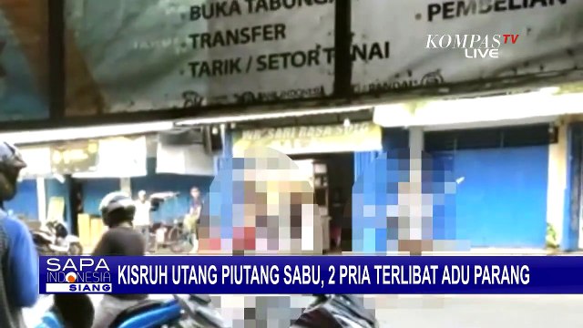 Geger Adu Parang di Jalanan Gara-Gara Utang Piutang Sabu