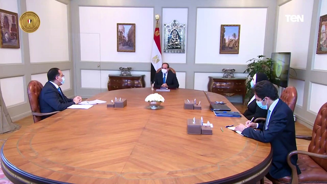 السيد الرئيس يتابع خطط جهاز تنمية المشروعات ونتائج زيارة رئيس الوزراء إلى ليبيا