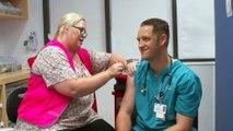 NSW Premier is urging health workers to get vaccinated