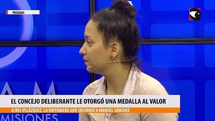 El Concejo Deliberante de Posadas le otorgó una Medalla al Valor a Iris Velázquez, la enfermera que socorrió a Manuel Sánchez tras ser baleado