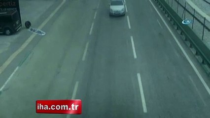 Emniyet kemeri takmayan sürücü otomobilden fırladı