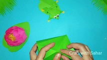 Origami Jumping Frog Diy | How To Make Origami Animals | Origami Paper Craft / Handmade Paper Toys