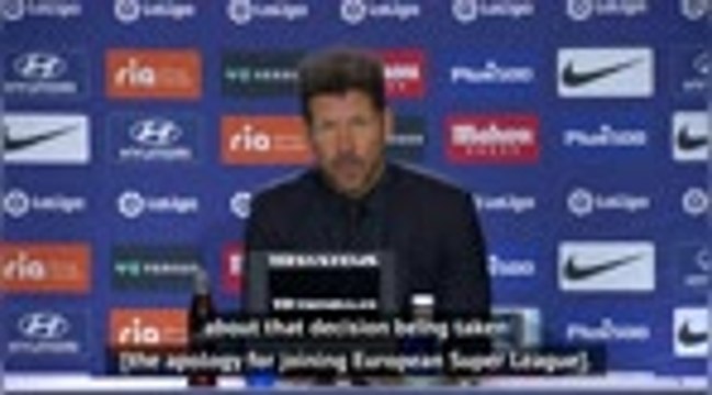Atleti's apology for Super League involvement was a 'great gesture' - Simeone