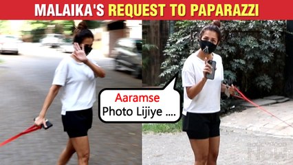 Malaika Arora WARNS Photographers To Keep Distance | Takes Her Pet For A Walk
