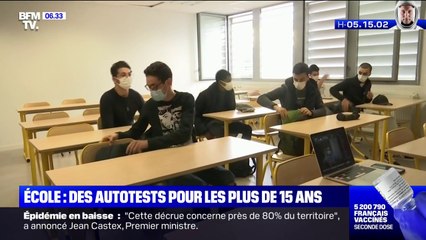 Rentrée scolaire: des auto-tests pour les plus de 15 ans et le personnel éducatif