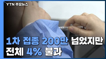1차 접종 200만 넘었지만 전 국민 4% 불과...접종센터 추가 개소 / YTN