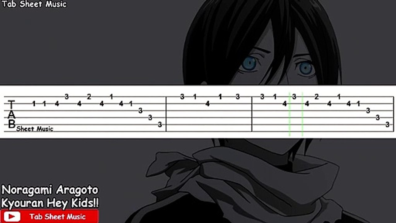 Noragami Aragoto Op - Kyouran Hey Kids!! Guitar Tutorial