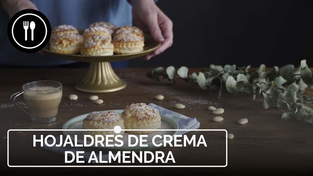 Hojaldres de Crema de almendra, el postre más fácil con almendras