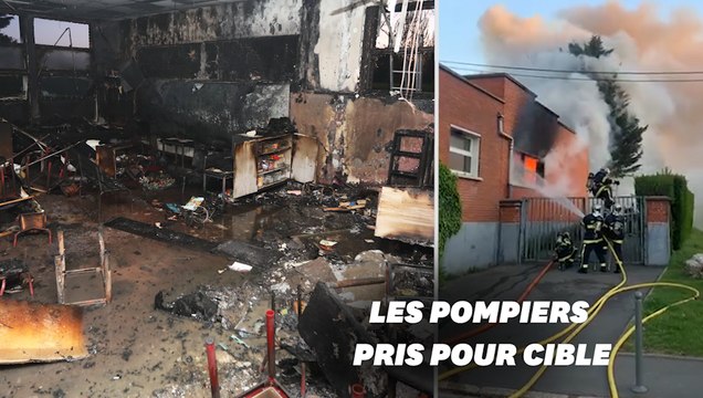 Une école ravagée par un incendie à Lille, les pompiers pris à partie