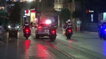 Beyoğlu’nda polis ekipleri denetimlerini sıkılaştırdı, kısıtlamada sokaklar boş kaldı