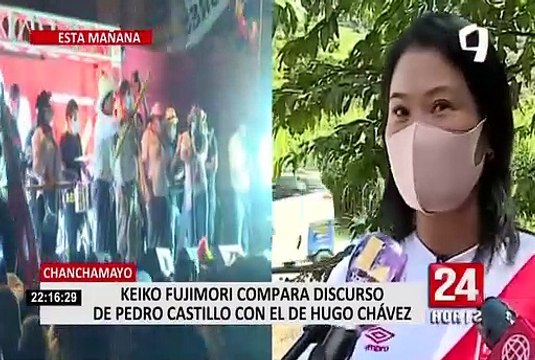 Keiko Fujimori compara a Pedro Castillo con Hugo Chávez: es poco creíble