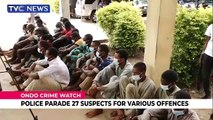 Police parade 27 suspects for various offences