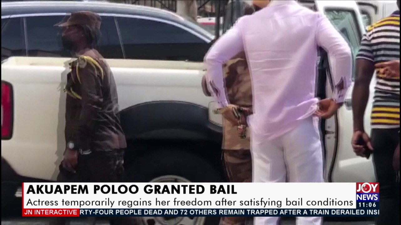 Akuapem Poloo temporarily regains her freedom after satisfying bail conditions - News Desk on JoyNews (23-4-21)